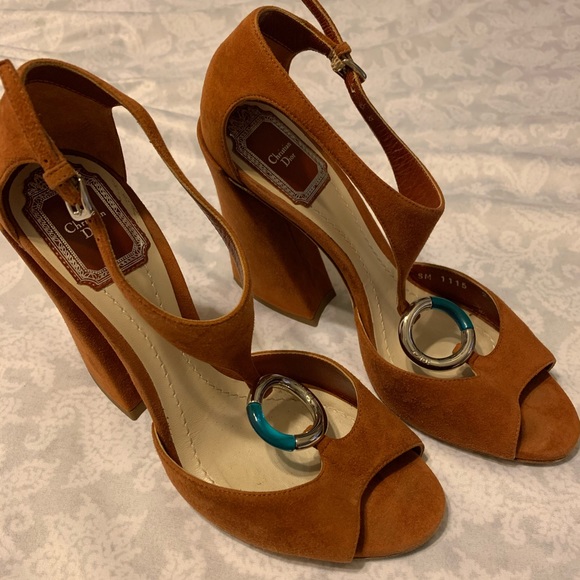 Authentic Christian Dior Bulky Heel Sandals - Picture 2 of 8